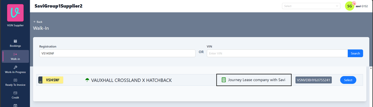 Figure 13. Walk-in result shows the Regular Customer Name
