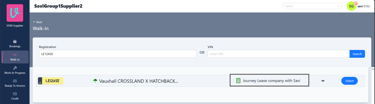 Figure 23. Walk-in result shows the Regular Customer Name