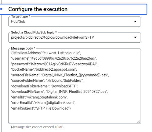 Configure Scheduler