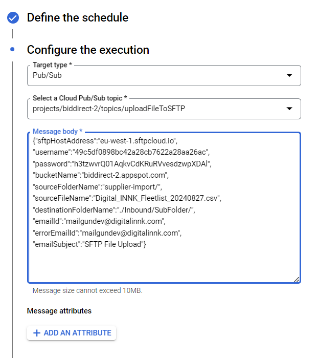 Configure Scheduler